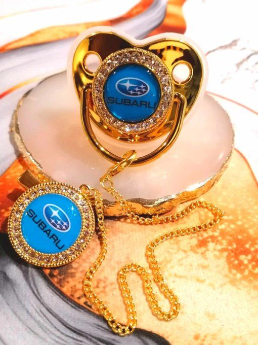 Tétine, sucette avec attache Subaru 