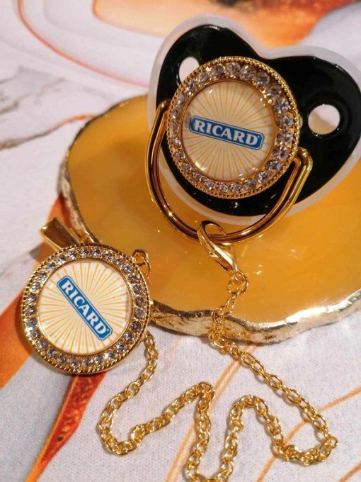 Tétine, sucette avec attache RICARD