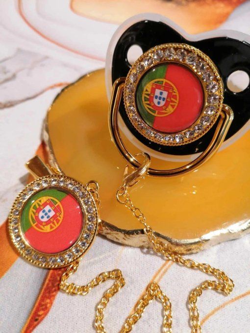 Tétine, sucette avec attache Força Portugal 