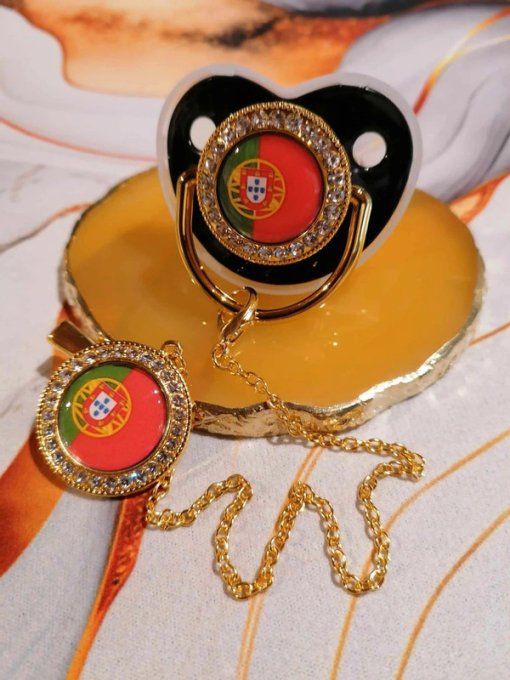 Tétine, sucette avec attache Força Portugal 