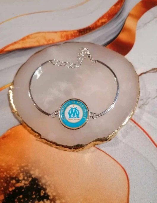 Bracelet Olympique de Marseille – Doré, Argenté ou Rose Gold