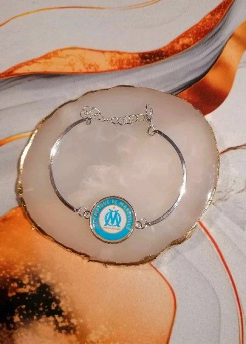 Bracelet Olympique de Marseille – Doré, Argenté ou Rose Gold