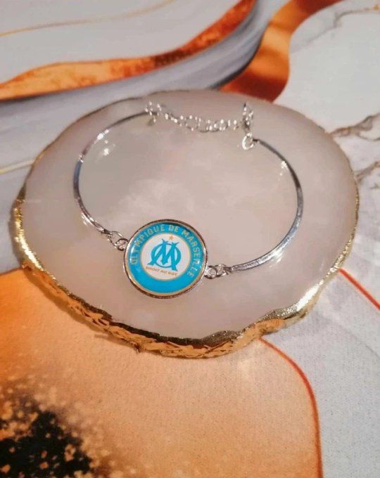 Bracelet Olympique de Marseille – Doré, Argenté ou Rose Gold
