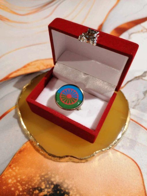 Bague drapeau voyageur gitan 