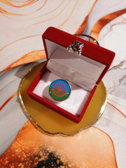 Bague drapeau voyageur gitan 