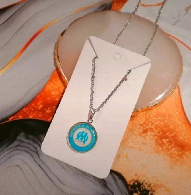 Collier Olympique de Marseille – Doré ou Argenté 50 cm