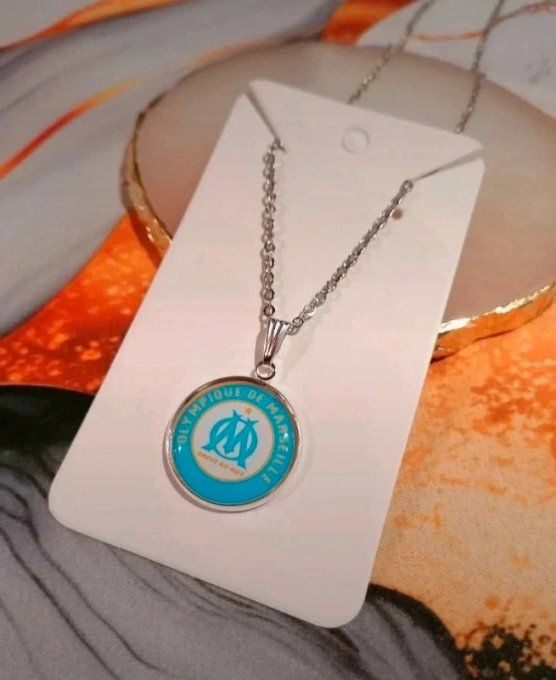 Collier Olympique de Marseille – Doré ou Argenté 50 cm