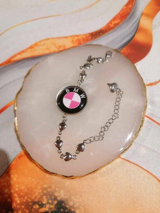 Bracelet coeur BMW Rose