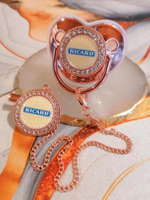 Tétine, sucette avec attache RICARD