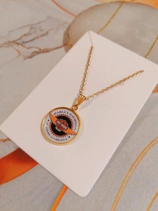 Collier Harley Davidson – Bijou Biker Doré ou Argenté | Accessoire Moto Tendance 