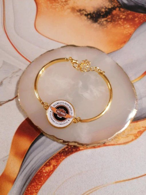 Bracelet Harley Davidson – Bijou Biker Doré, Argenté ou Rose Gold