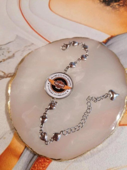 Bracelet Cœur Harley Davidson – Bijou Biker Tendance