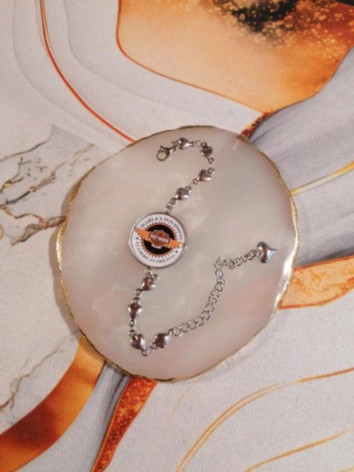 Bracelet Cœur Harley Davidson – Bijou Biker Tendance