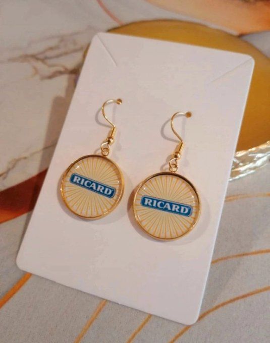 Boucle d'oreille Ricard