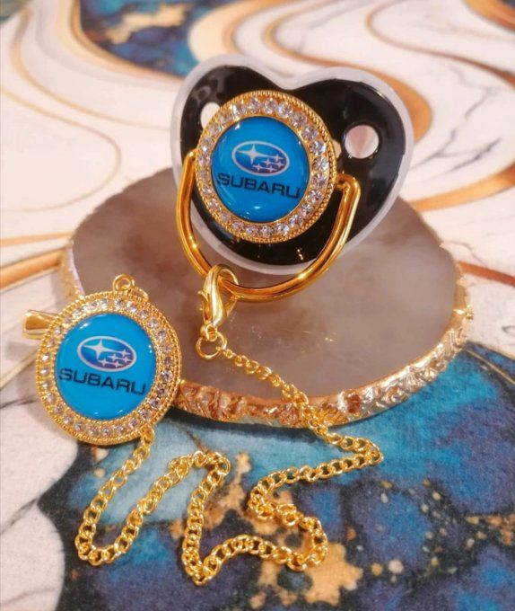 Tétine, sucette avec attache Subaru 