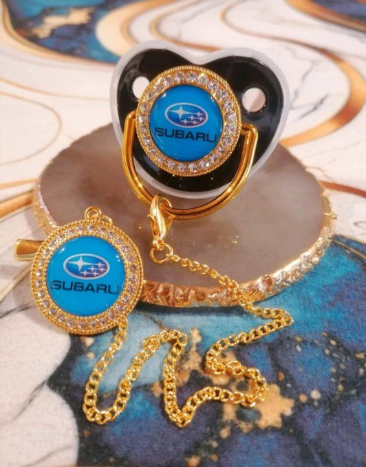 Tétine, sucette avec attache Subaru 