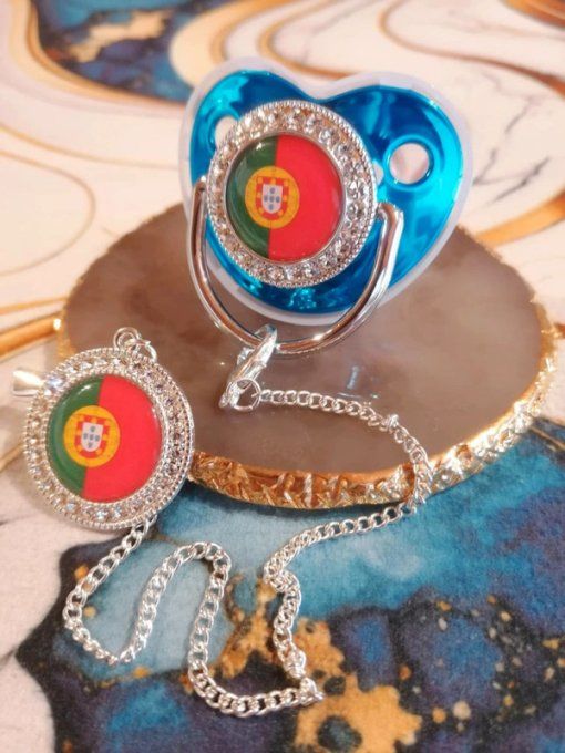 Tétine, sucette avec attache Força Portugal 