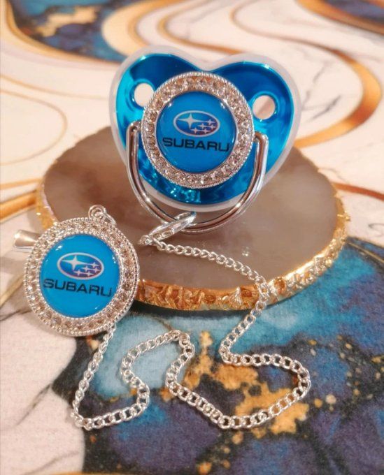 Tétine, sucette avec attache Subaru 