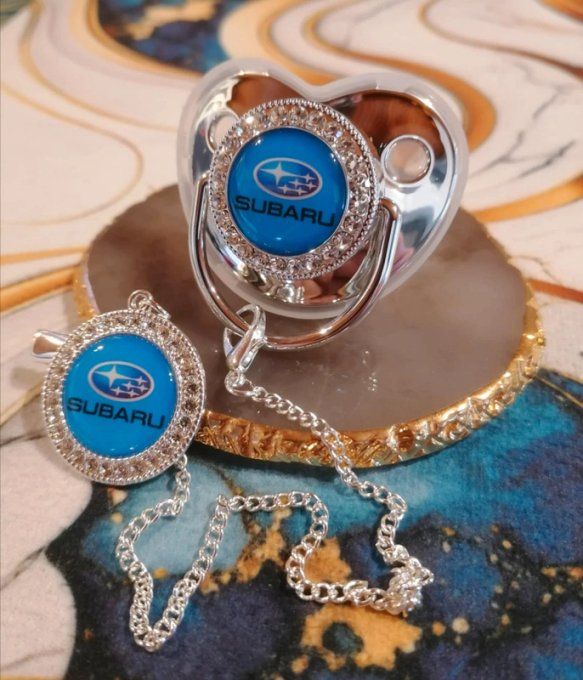 Tétine, sucette avec attache Subaru 