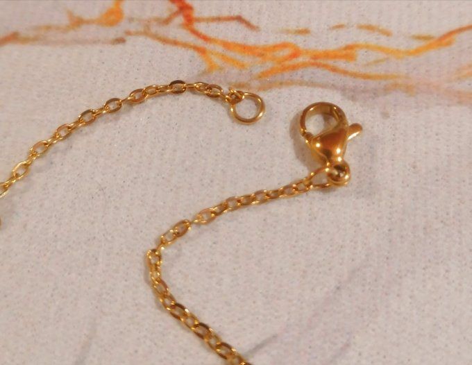 Collier avec pendentif strass personnalisé avec la photo / logo de votre choix 