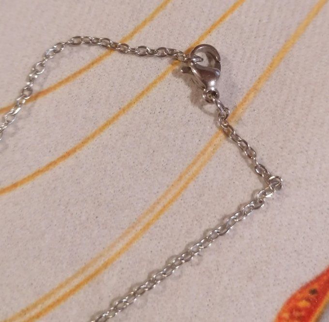 Collier avec pendentif strass personnalisé avec la photo / logo de votre choix 