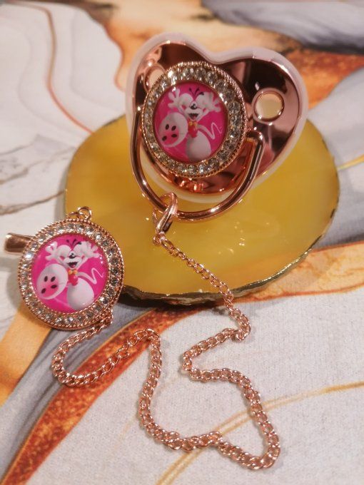 Tétine, sucette avec attache Diddl 