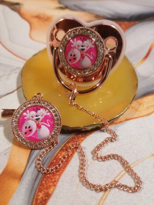 Tétine, sucette avec attache Diddl 