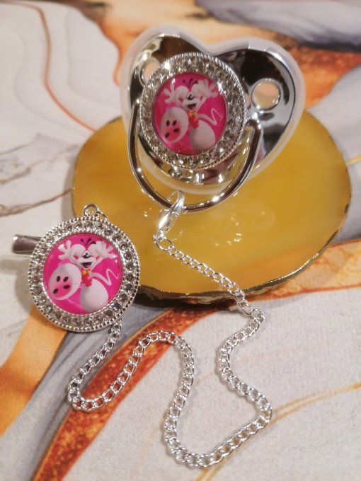 Tétine, sucette avec attache Diddl 