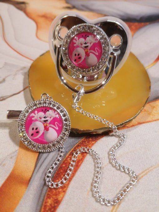 Tétine, sucette avec attache Diddl 