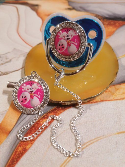 Tétine, sucette avec attache Diddl 