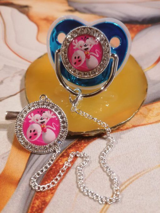 Tétine, sucette avec attache Diddl 