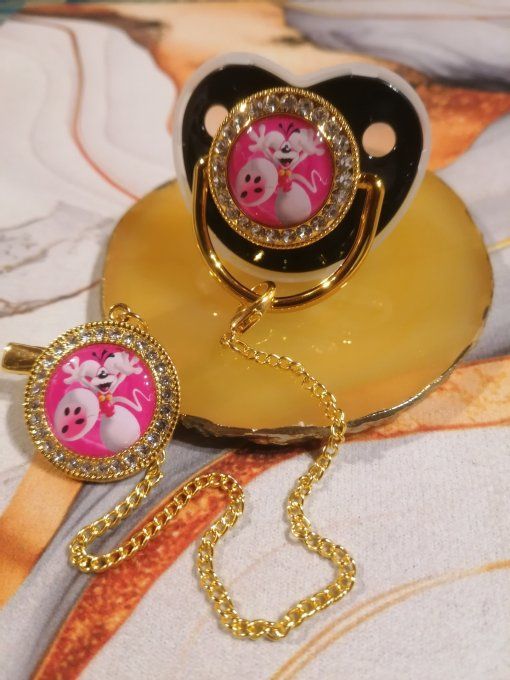 Tétine, sucette avec attache Diddl 