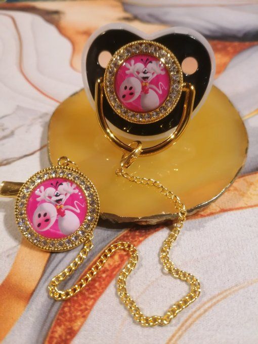 Tétine, sucette avec attache Diddl 