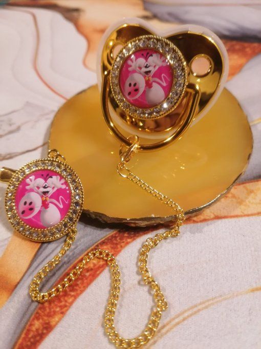 Tétine, sucette avec attache Diddl 