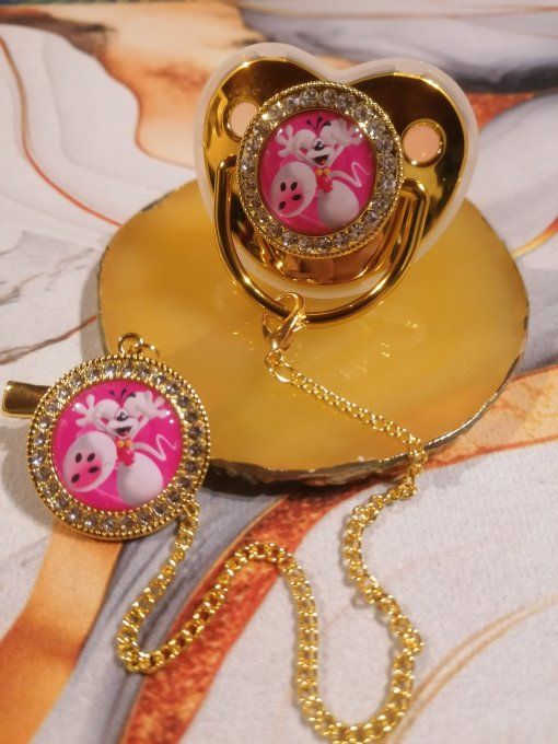 Tétine, sucette avec attache Diddl 