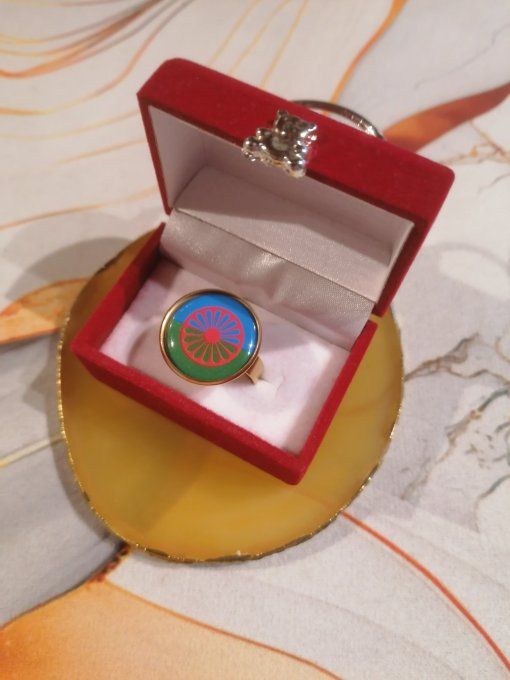 Bague drapeau voyageur gitan 