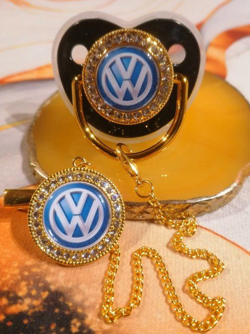 Tétine, sucette avec attache Volkswagen 