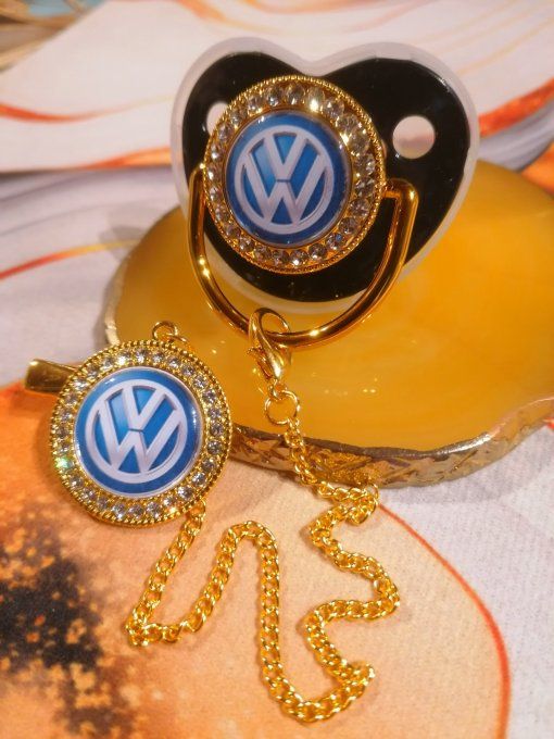 Tétine, sucette avec attache Volkswagen 