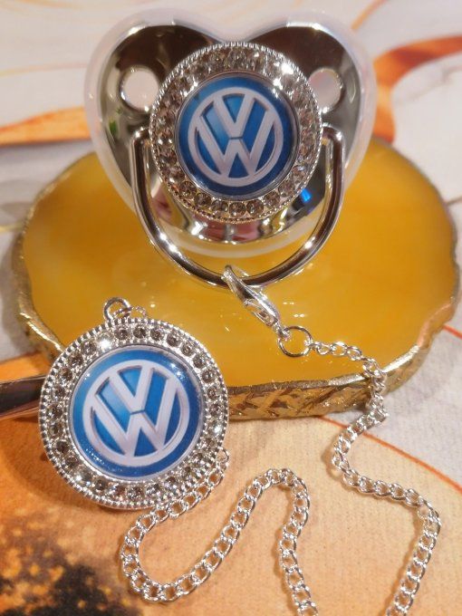 Tétine, sucette avec attache Volkswagen 