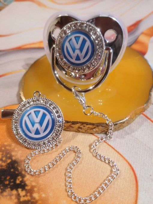 Tétine, sucette avec attache Volkswagen 