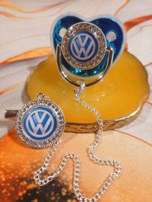 Tétine, sucette avec attache Volkswagen 