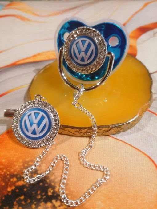 Tétine, sucette avec attache Volkswagen 
