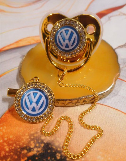 Tétine, sucette avec attache Volkswagen 