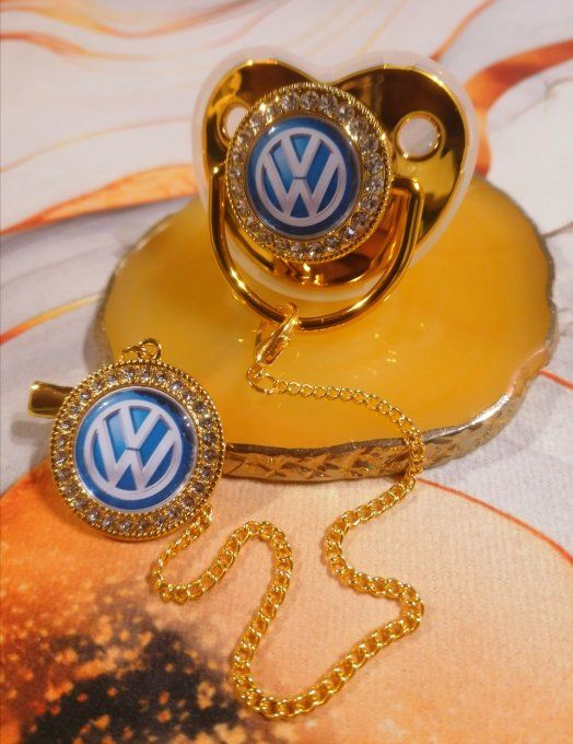 Tétine, sucette avec attache Volkswagen 