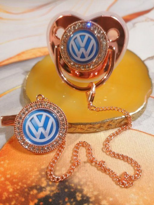 Tétine, sucette avec attache Volkswagen 