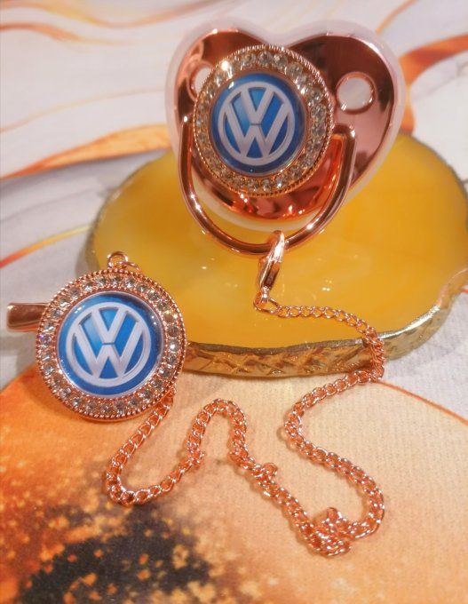 Tétine, sucette avec attache Volkswagen 