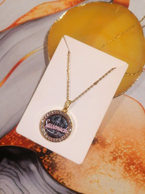 Collier pendentif Outlander strass 