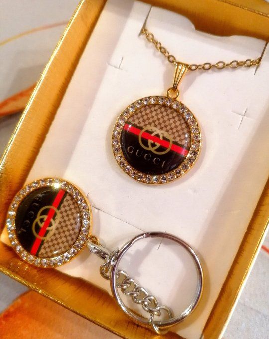 Coffret 2-en1 : Collier + Porte-clé GUCCI
