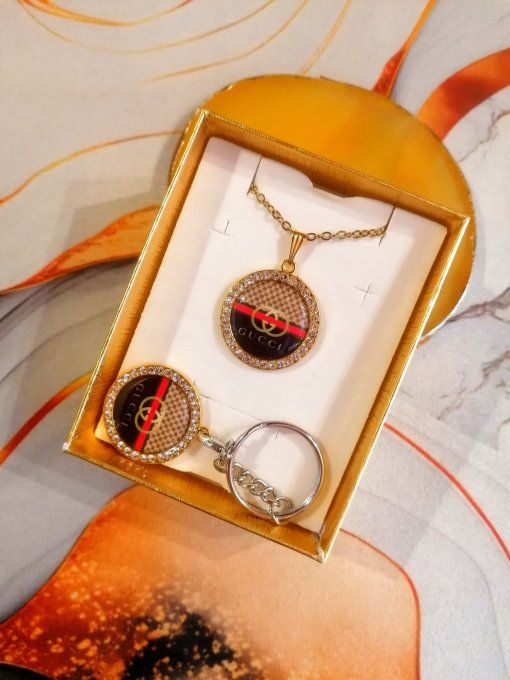 Coffret 2-en1 : Collier + Porte-clé GUCCI