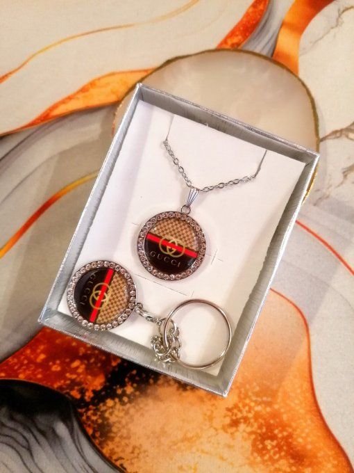 Coffret 2-en1 : Collier + Porte-clé GUCCI